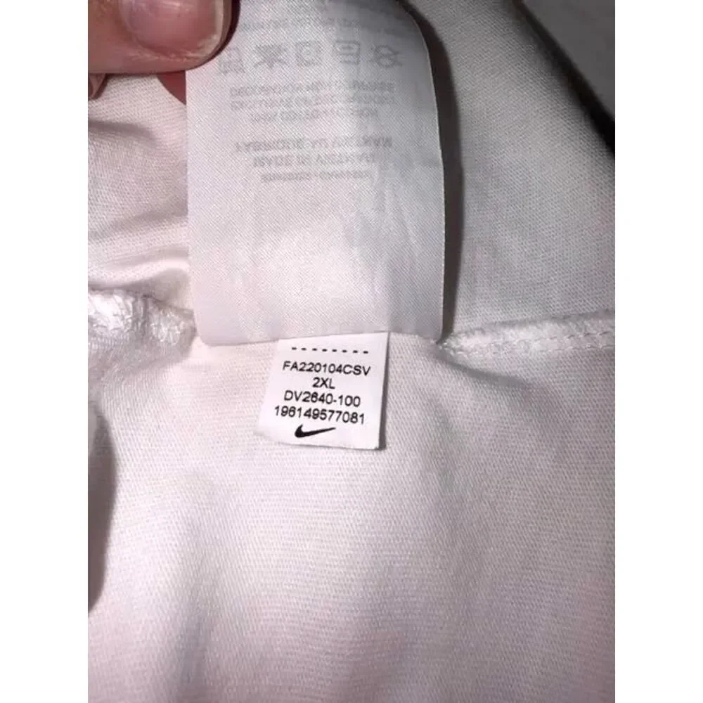 Nike NSW Club Essentials Futura Embroidered Stacked Logo Tee Men's XXL | Comfy